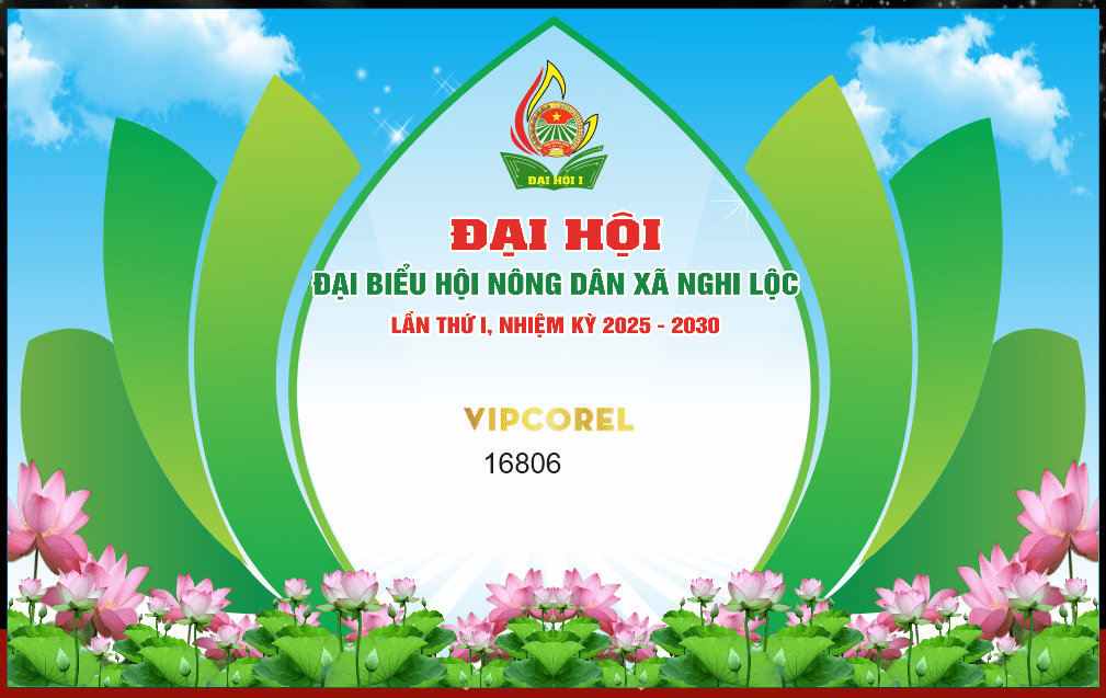 Backdrop Đại hội đại biểu hội nông dân xã Nghi Lộc