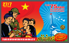 Pano tấm lớn kỷ niệm 75 năm ngày thương binh liệt sĩ