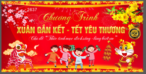 Market chương trình xuân gắn kết - tết yêu thương file CDR