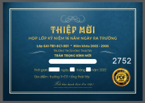 Market thiệp mời - họp lớp kỷ niệm 16 năm ngày ra trường