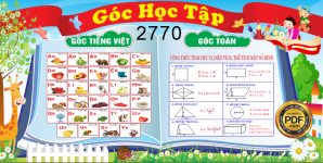 Market bảng góc học tập hình quyển sách file cdr