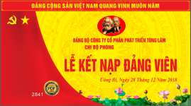 Backdrop phông lễ kết nạp Đảng viên cdr x5