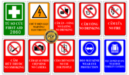 Biển cảnh báo an toàn lao động file coreldraw x5