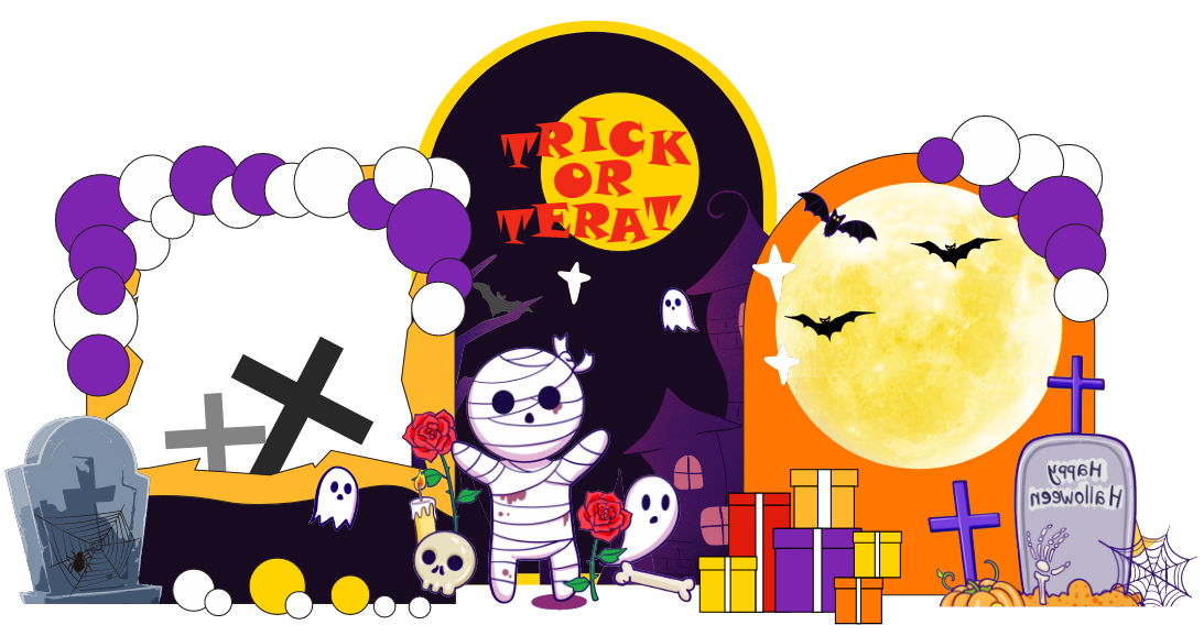 Market trang trí Lễ hội Halloween vector file corel #58