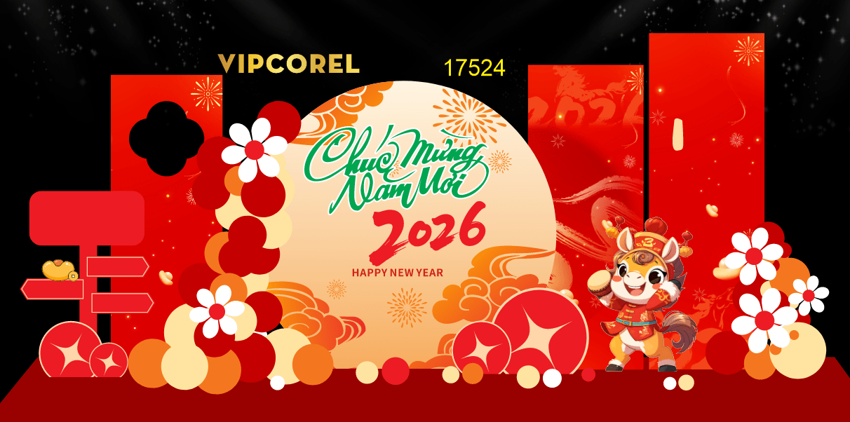 Backdrop Happy New Year 2026 file corel #265