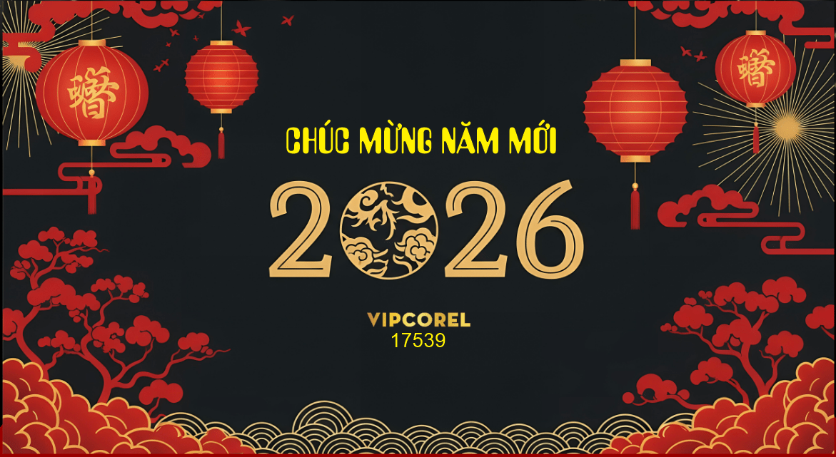 Backdrop Happy New Year 2026 file corel #280