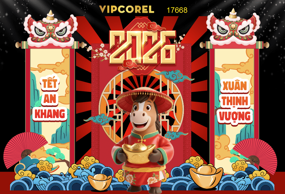 Backdrop Happy New Year 2026 file corel #299
