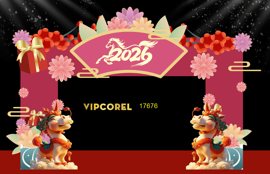 Backdrop Happy New Year 2026 file corel #305