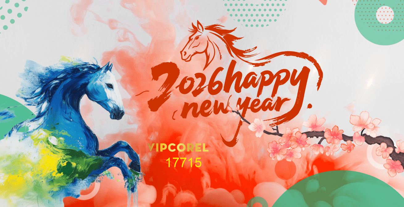 Backdrop Happy New Year 2026 file corel #339