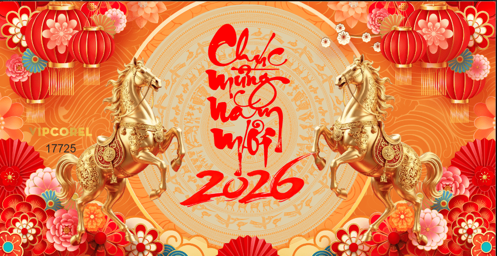 Backdrop Happy New Year 2026 file corel #346