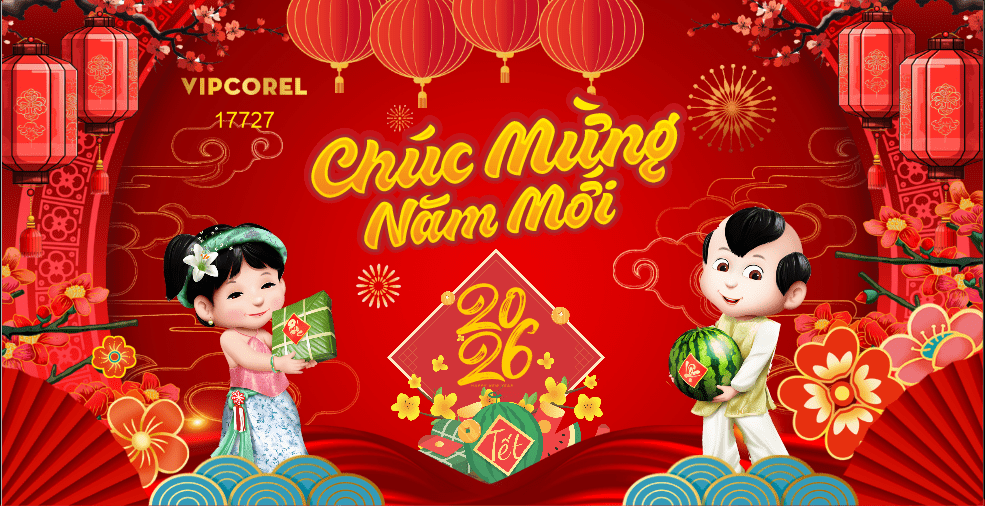 Backdrop Happy New Year 2026 file corel #348