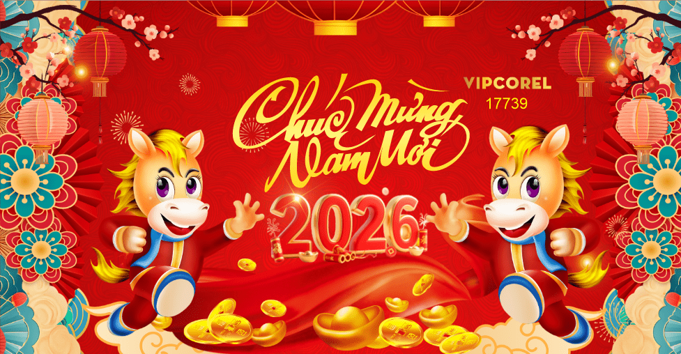 Backdrop Happy New Year 2026 file corel #359