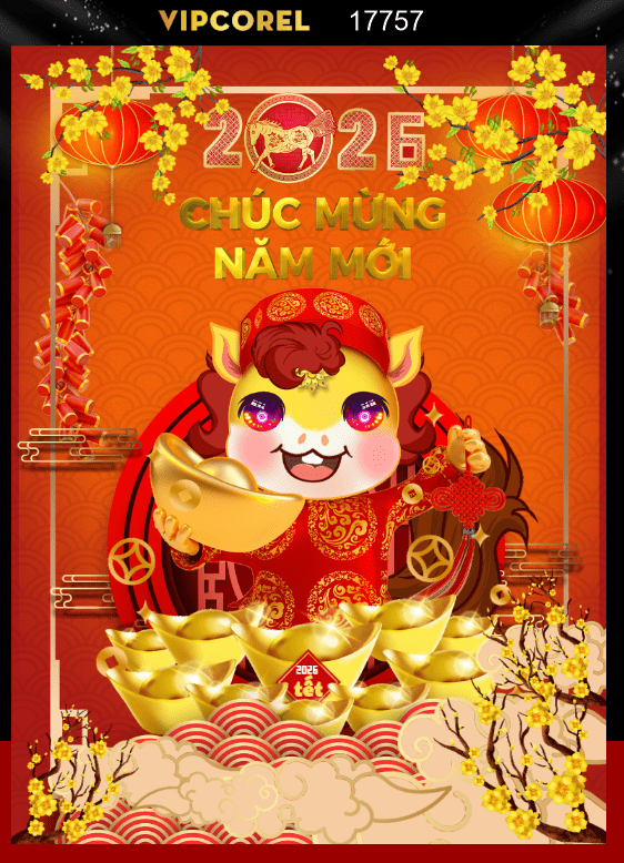 Backdrop Happy New Year 2026 file corel #371