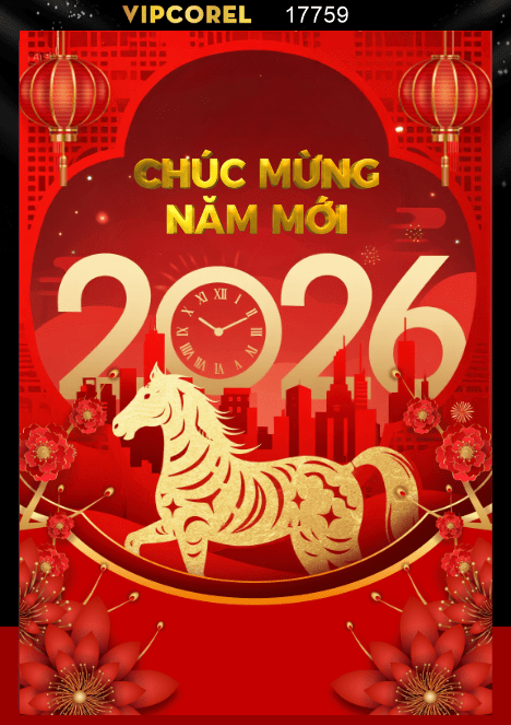 Backdrop Happy New Year 2026 file corel #373