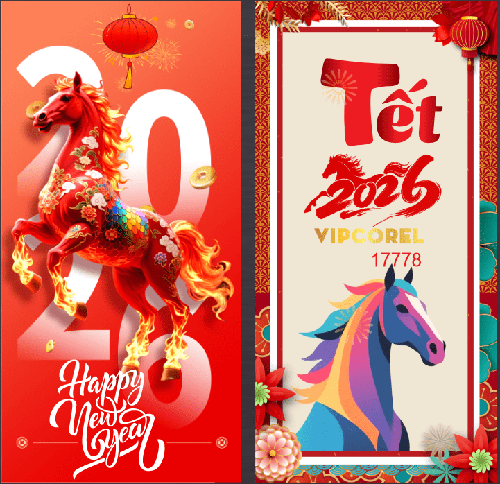 Backdrop Happy New Year 2026 file corel #383