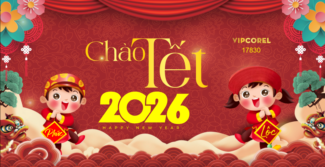 Market Chúc mừng năm mới 2026 file corel #407