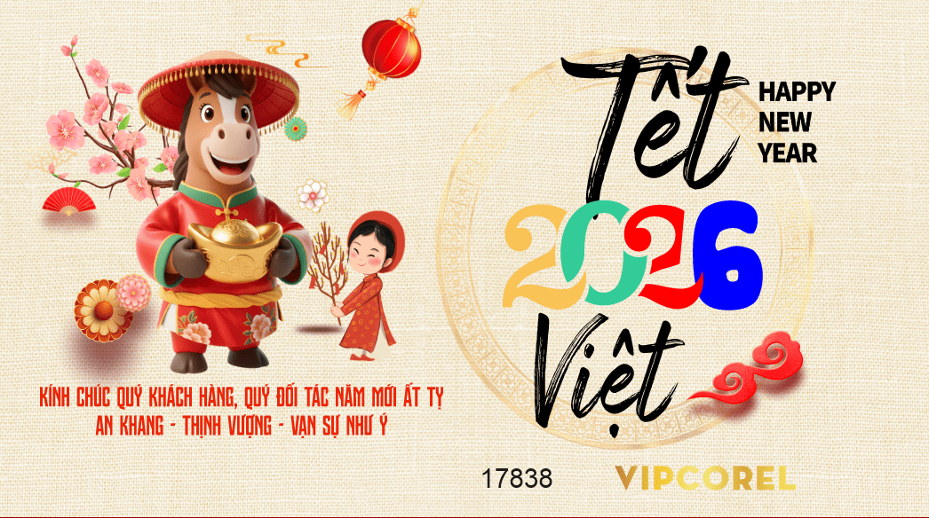 Market Chúc mừng năm mới 2026 file corel #415