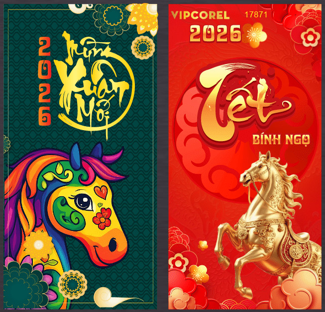 Market Chúc mừng năm mới 2026 file corel #441
