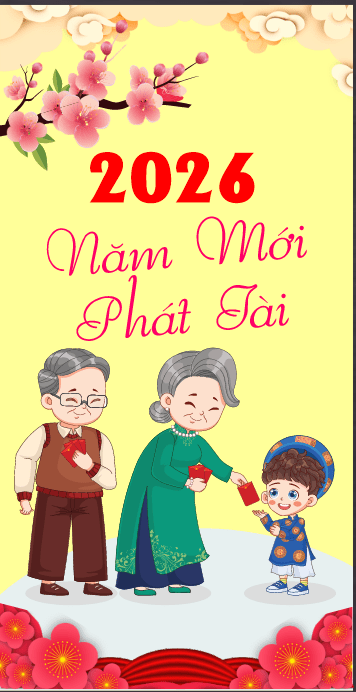 Market Chúc mừng năm mới 2026 file corel #468