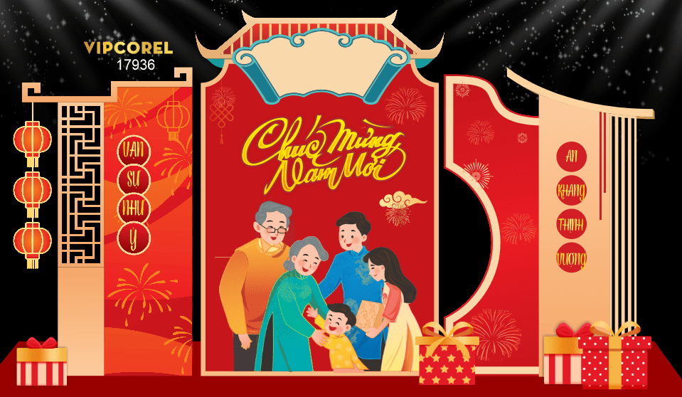 Market Chúc mừng năm mới 2026 file corel #491