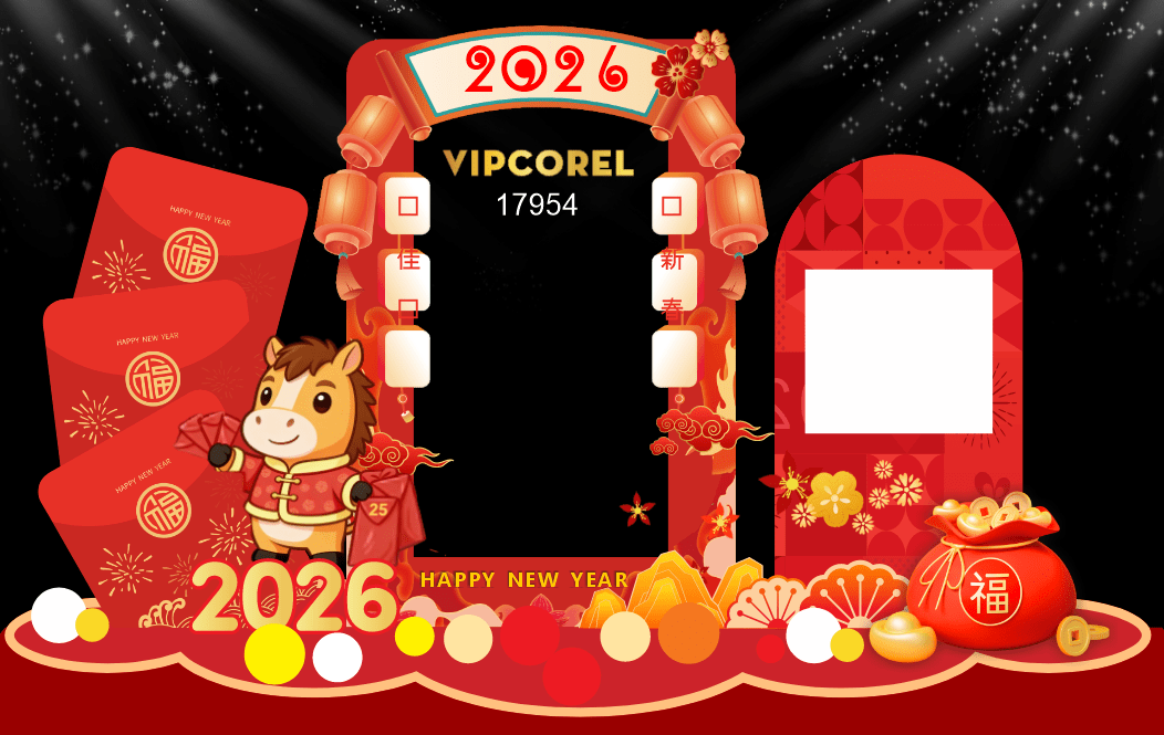 Market Chúc mừng năm mới 2026 file corel #499
