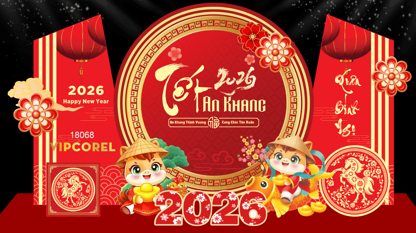 Market Chúc mừng năm mới 2026 file corel #540