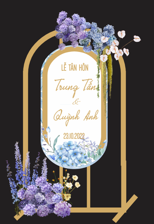 Bảng tên cô dâu chú rể để cổng wedding welcome #12