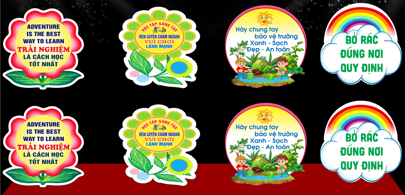 Mẫu mô hình trang trí thư viện bông hoa file cdr