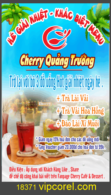 Standee Hè giải nhiệt - khác biệt menu