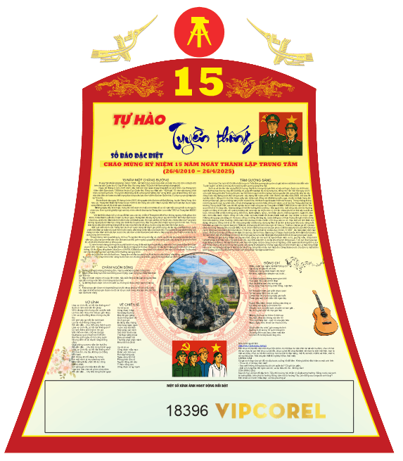 Báo tường Tự hào truyền thống 15 năm file cdr