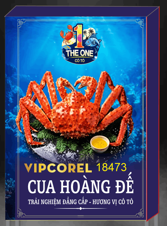 Biển vẫy Hải sản Cua Hoàng Đế Cô Tô file corel x7