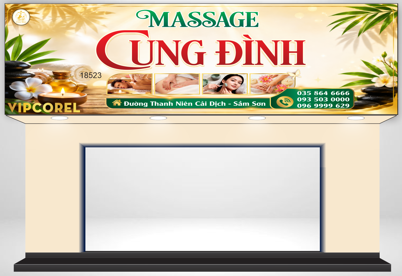 File thiết kế biển quảng cáo Massage Cung Đình file cdr