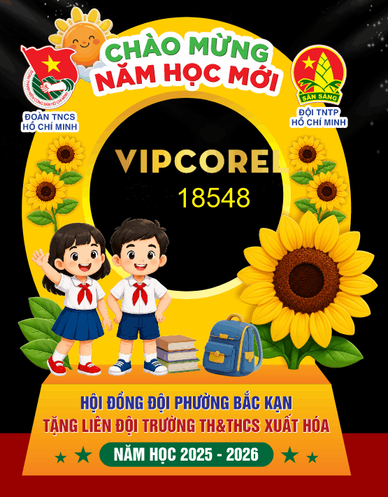 Quà tặng mica Chào mừng năm học mới file corel
