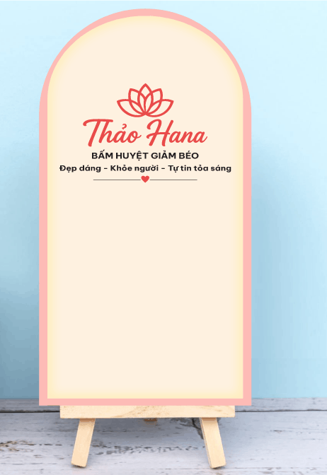 Bảng biển Thảo Hana bấm huyệt giảm béo