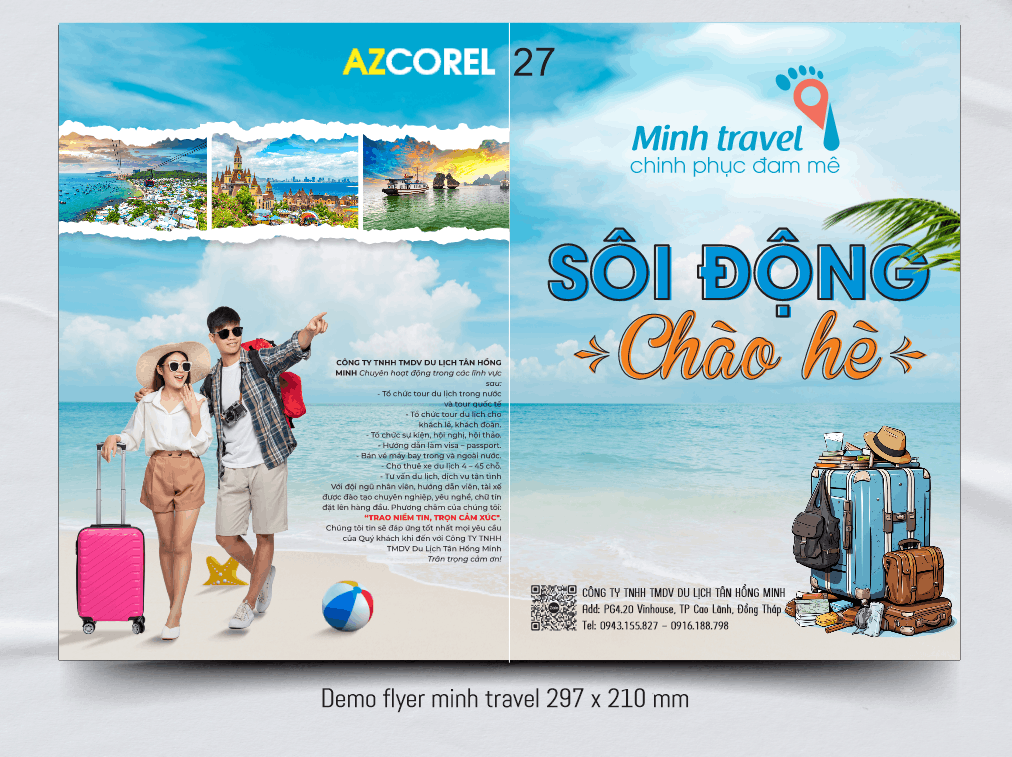 File tờ rơi Dịch vụ du lịch Minh travel