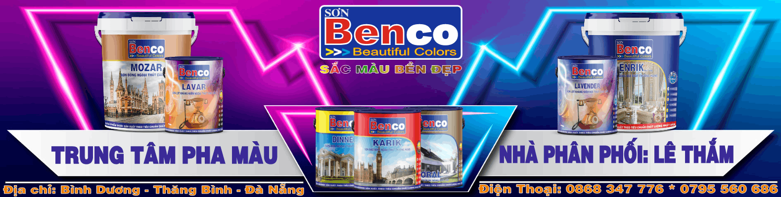 Bảng biển sơn Benco beautiful color file cdr