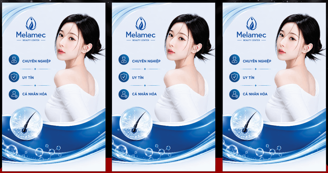 Poster melamec beauty center điều trị tóc
