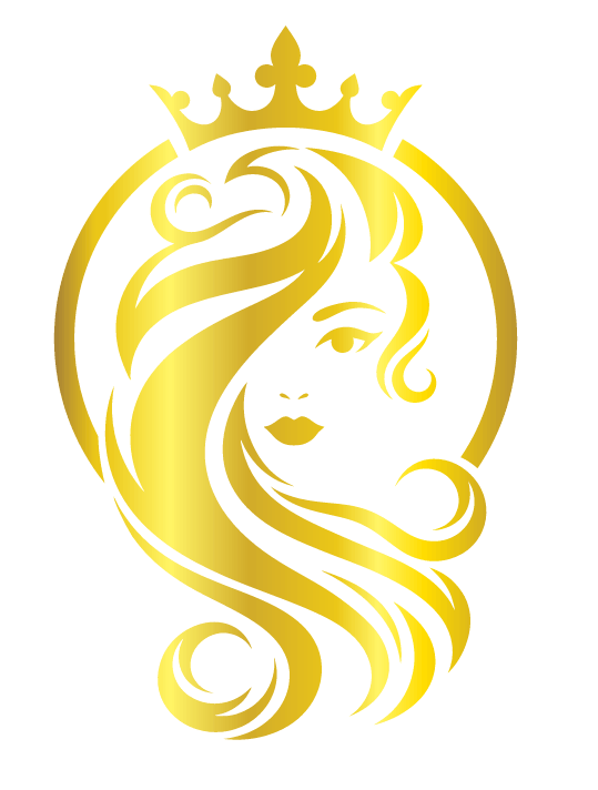 Logo spa cô gái tóc dài và vương miệng file cdr