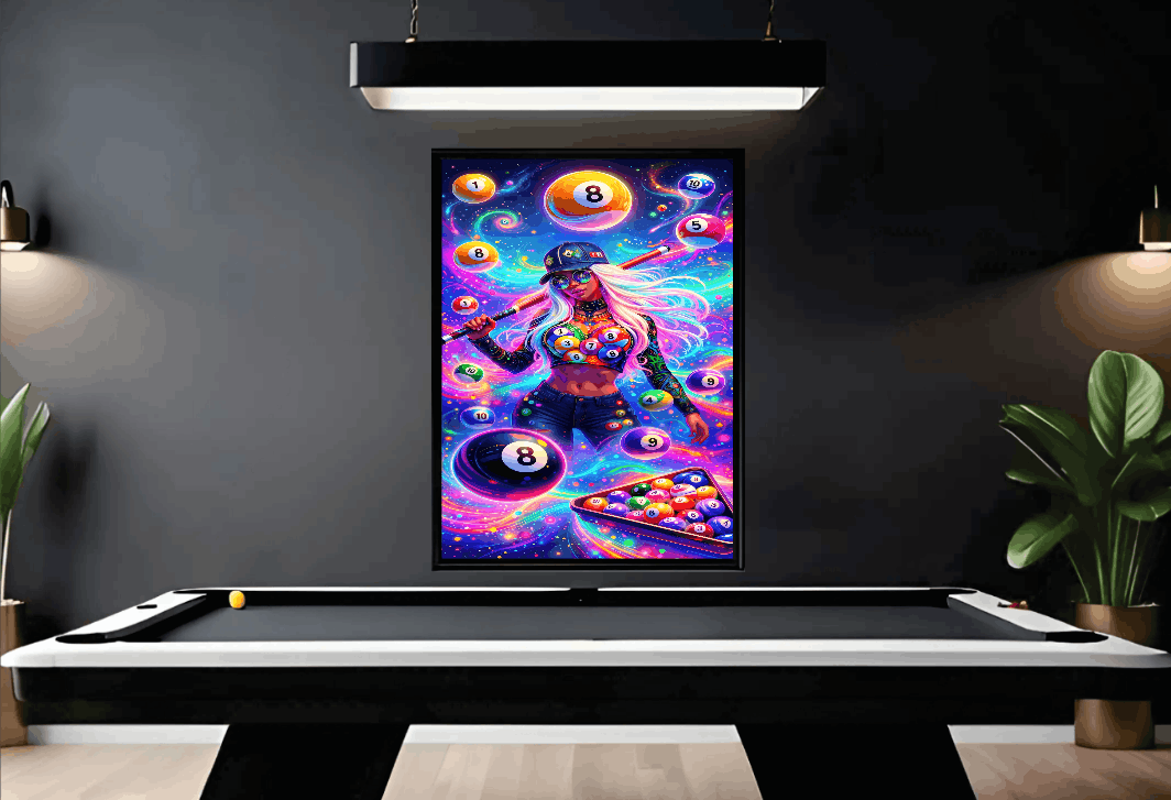 Tranh quán Bida mẫu mới 2026 file corel