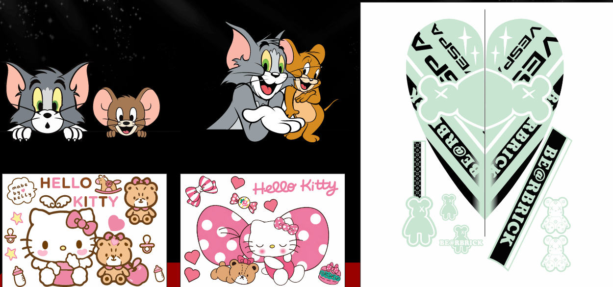 Vector Hello kitty - Tom và Jerry file corel x7