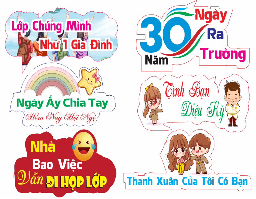 Hashtag họp lớp 30 năm ngày ra trường file corel