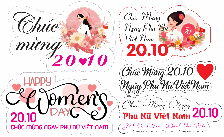 Hashtag chúc mừng ngày phụ nữ Việt Nam 20-10