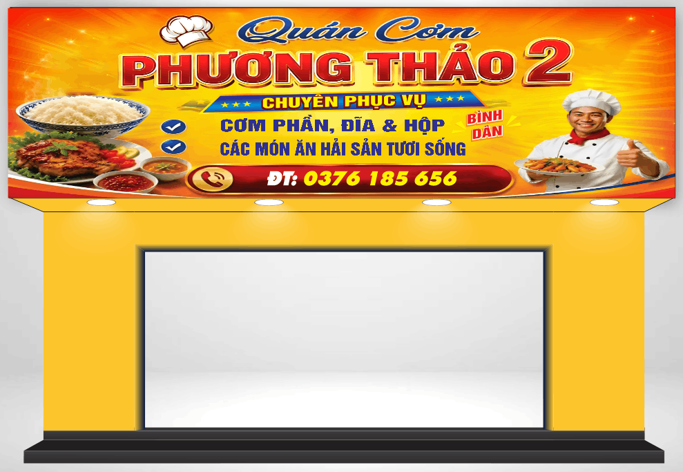 Bảng biển QC quán cơm Phương Thảo 2 #2