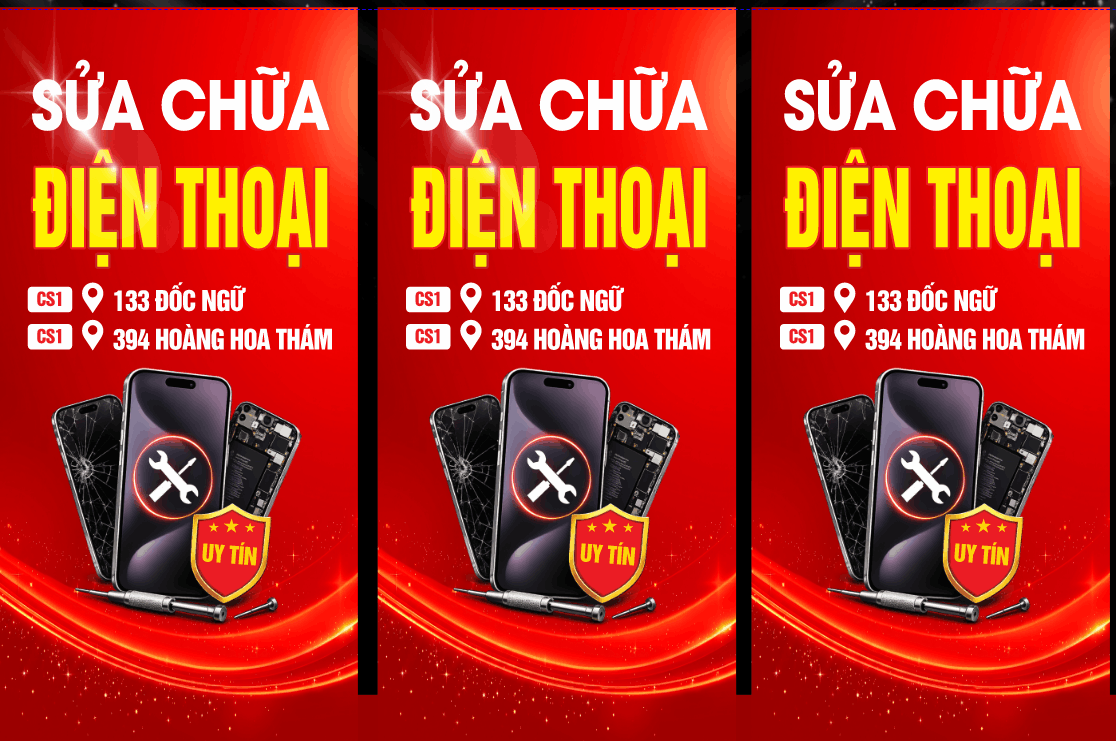Bảng biển sửa chữa điện thoại file corel