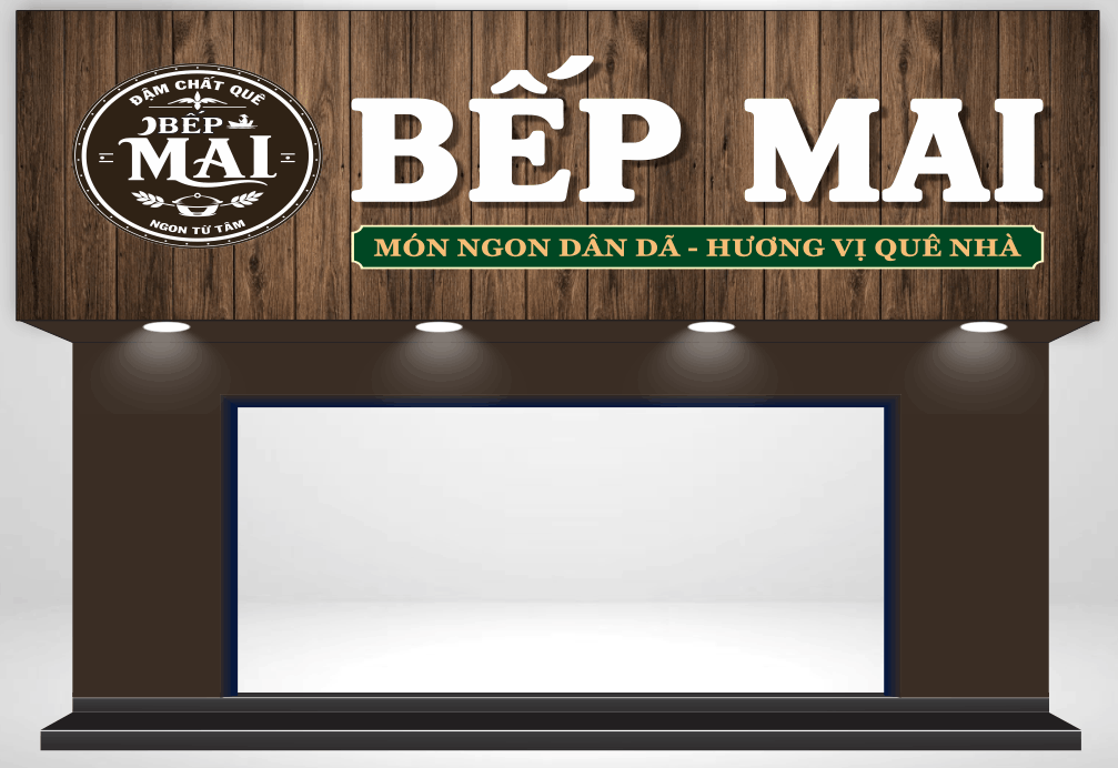 Bảng biển quảng cáo Bếp Mai file corel x7
