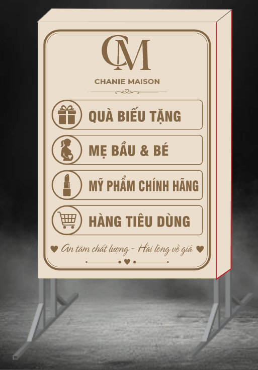 biển quảng cáo cho shop CHANIE MAISON file cdr