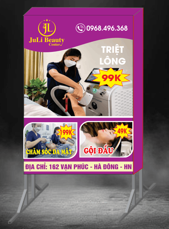 Biển vẫy cho spa làm đẹp JuLi Beauty Center