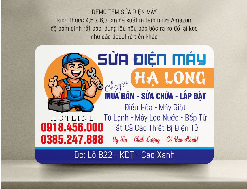 Tem Sửa Điện Máy Hạ Long file corel x7