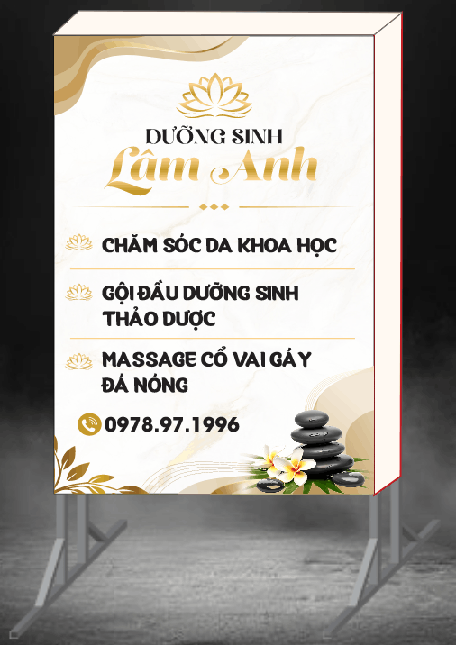 Biển vẫy QC Dưỡng sinh Lâm Anh file corel