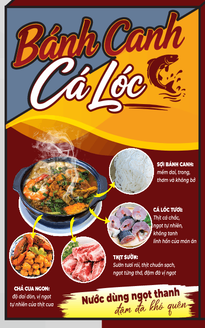 Bảng biển bánh canh cá lóc Nguyên Tùng file cdr